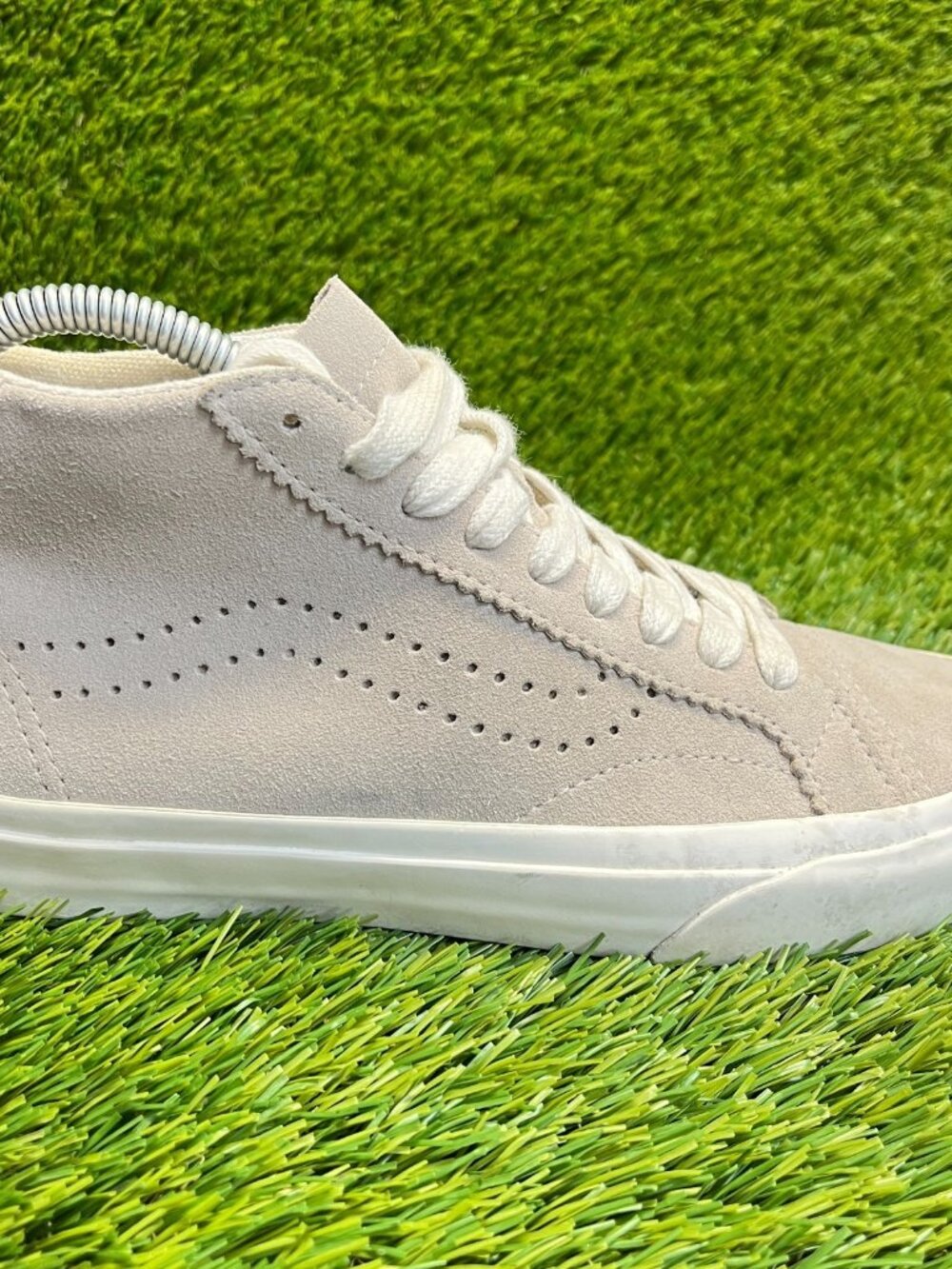 Vans SK8-Mid Reissue 83 LX Womens Size 7.5 Beige‎ Athletic Suede Shoes Sneakers